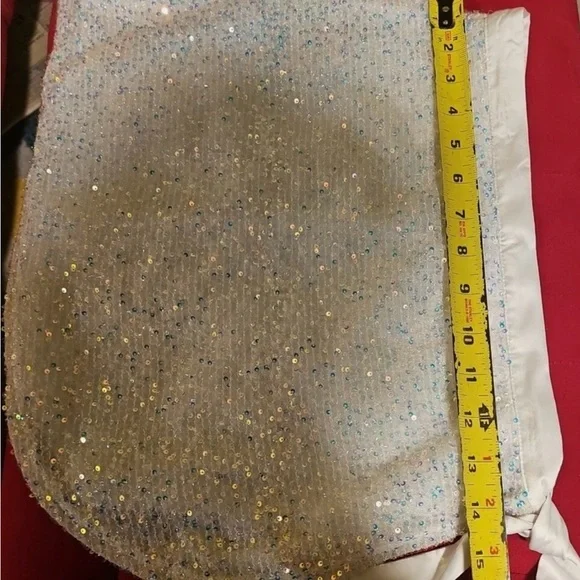 Forever 21 White Sequin Wrap Skirt - Picture 14 of 14